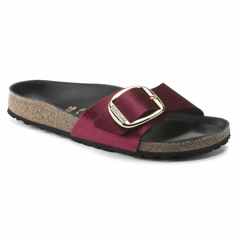 Birkenstock Big Přezkou Rivet Logo Læder Madrid Dame Bordeaux | DK 417SGL